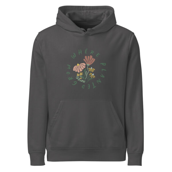 Unisex organic mid-weight hoodie - Grow Where Planted - Image 8