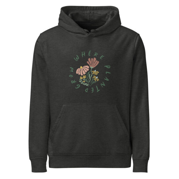 Unisex organic mid-weight hoodie - Grow Where Planted - Image 6