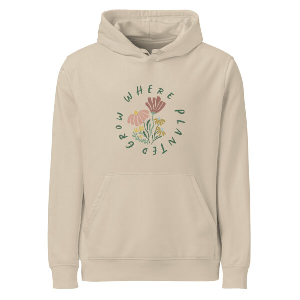 Unisex organic mid-weight hoodie - Grow Where Planted - Image 10