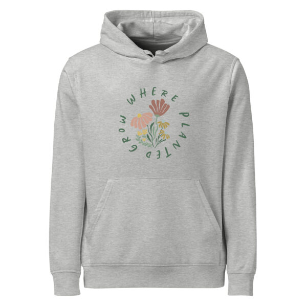 Unisex organic mid-weight hoodie - Grow Where Planted - Image 12