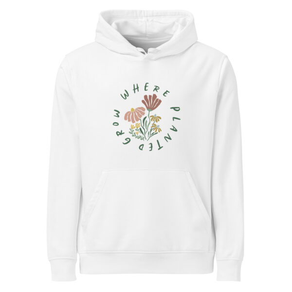 Unisex organic mid-weight hoodie - Grow Where Planted - Image 14