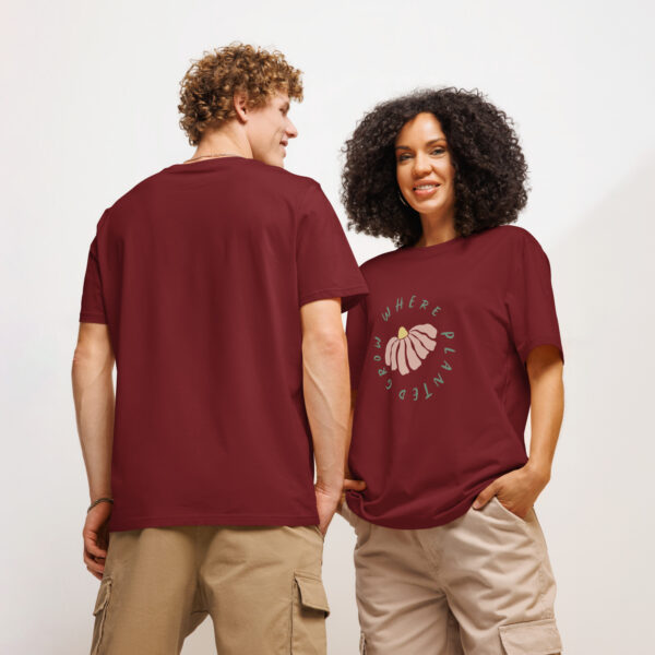 Unisex organic ribbed neck t-shirt - Grow Where Planted - Image 4